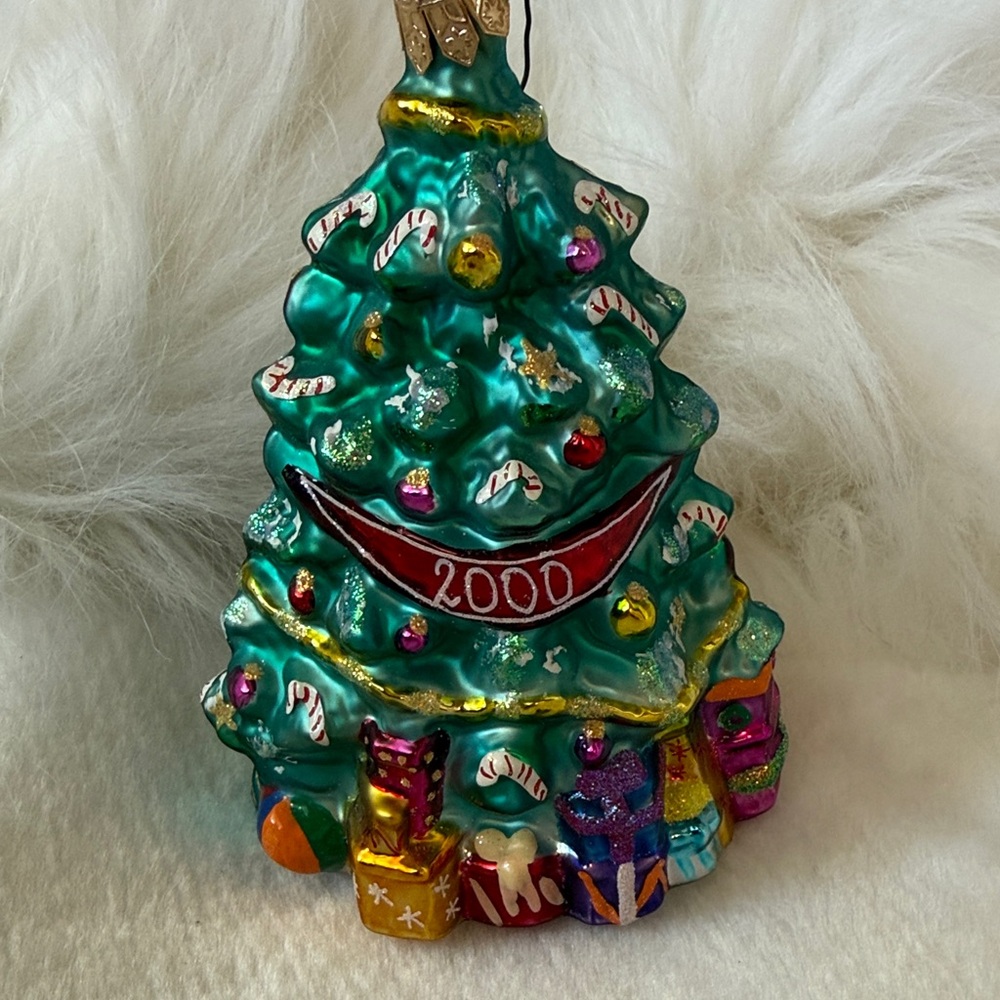 Christopher Radko: Tree Trimmed Millenial  2000Festive Christmas Tree Ornament
